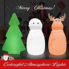 Christmas RGB Night Light Elk/Snowman/Xmas Tree Colourful Luminaria LED Lamp with Remote Control for Home Event Party Decoration 2024 - buy cheap