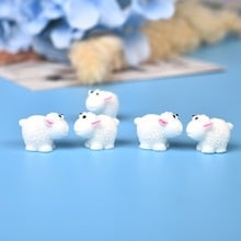 Mini figuras de jardim pçs/set para casa, acessórios de miniaturas mini animais animais fofos galinha ouriço-ovelha 2024 - compre barato