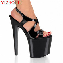 Sexy Ultra 20CM High Heel Sandals Women's High Heel Platform Shoes,Pole Dance/Model/Wedding Shoes (3 colors) 2024 - buy cheap