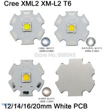 XM-L2 LED T6 CREE XML2, emisor de alta potencia, blanco frío, 6500K, blanco neutro, 5000K, blanco cálido, 3000K, 16mm, 20mm, PCB de aluminio blanco, 10 Uds. 2024 - compra barato