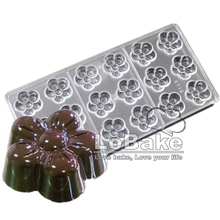 New arrivals 18 cavities five-petaled flowers shape chocolate by PC Polycarbonate mold for diy home bakery making supplies 2024 - buy cheap