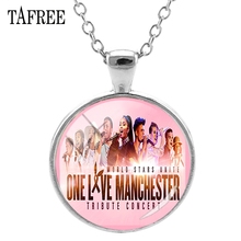 TAFREE Ariana Grande Pendant Necklace For Women One Love Manchester Round Choker Women   Necklace Jewelry QF689 2024 - buy cheap