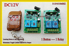 Interruptor de controle remoto sem fio rf 12v, 2 pçs, 2ch, receptor, 1 transmissor, controle remoto, 10a, relé 315/433, 4 canais, independente 2026 - compre barato