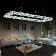 Luxurious Silver Square Crystal LED Chandelier K9 Crystal led Lamp / led lustre light/ Fixture Modern LED chandeliers lighting 2024 - buy cheap