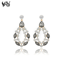 VEYO Big Trendy Round Drop Earrings for Women Luxury Crystal Elegant Earings Fashion Jewelry Wholesale 2024 - buy cheap