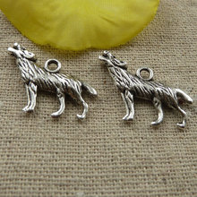 120 pieces tibetan silver wolf charms 27x16mm #4079 2024 - buy cheap