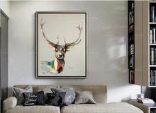 Hand Painted Oil Painting On Canvas Lovely  Deer Oil Painting Abstract Modern Canvas Wall Art Living Room Decor Picture 2024 - buy cheap