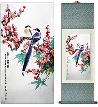 Pintura de arte chino tradicional, decoración de oficina y hogar, pintura china de primavera, pintura de pájaros 2024 - compra barato