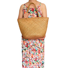 Casual straw bag big natural wicker bags women braided woven basket bag handmade Bohemian summer tote rattan beach bags woman 2024 - buy cheap
