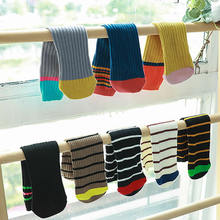 kids leg warm knee high socks resistance pilling composite socks boy girl Shool wind stripe baby knee-high socks 2024 - buy cheap