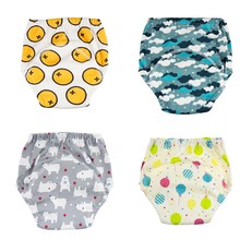 4 Pieces Baby Infant Toddler Waterproof Training Pants Cotton Changing Nappy Cloth Diaper Panties Reusable Washable 2024 - buy cheap