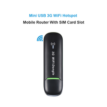 Mini USB 3G WiFi Hotspot 3G Mobile Router Mobile WiFi USB Dongle Wireless WCDMA Modems With SIM Card Slot(Black/White) 2024 - buy cheap