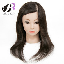 Mannequin Head With Human Hair 100% Real Hair Training Maniquin Head For Hairdresser Hairdressing Doll Heads Manikin Head 2024 - buy cheap