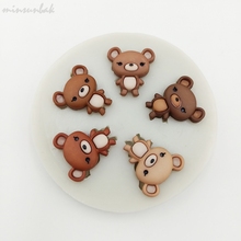 Minsunbak mini bonito urso bolo fondant decoração ferramenta de chocolate molde de silicone 2024 - compre barato
