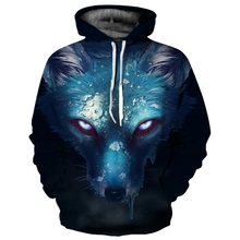 Headbook New Fashion 3d Hoodies Women/Men 3d Sweatshirts Print Water Wolf Thin Hooded Hoodies Hoody YXQL701 2024 - buy cheap