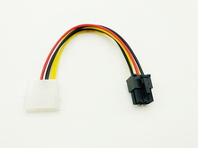 Кабель питания Molex с 6-контактным штекером на 4-контактный Штекерный разъем питания для видеокарты кабель преобразователя с разъемом D для майнинга BTC 2024 - купить недорого