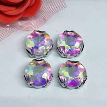 The Stone Flower  Crystal AB Crystal Glass Sewing Rhinestones with D Shape Claw DIY Jeans Woman and Wedding Dresses 2024 - buy cheap