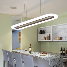 Lustre nórdico de led, moderno, simples, restaurante, personalidade, criativo, oval, bar, escritório, sala de reuniões 2024 - compre barato