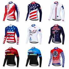 Cycling Jersey Pro Team Reflective Shirt Long Sleeve Men MTB bicycle Clothing Ropa Ciclismo Breathable Road bike jerseys USA 2024 - buy cheap