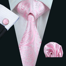 LS-436 calientes nuevos hombres corbata Paisley negocios 100% Jacquard de seda tejido Gravata corbata pañuelo gemelos para hombres Formal boda fiesta 2024 - compra barato
