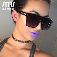 Vintage Square Sunglasses Lady Flat Top Eyewear Lunette Femme Women Luxury Brand Mirror Cat Eye Sun Glasses Female Shades UV400 2024 - buy cheap