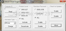 Herramienta de Engenner Detroit Diesel para DDDL 8,0 keygen + cambiador de identificación de Ordenador + contraseña de puerta trasera KG 2024 - compra barato