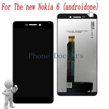 5,5 "оригинальный для нового Nokia 6 Androidone Полный ЖК-дисплей + сенсорный экран дигитайзер в сборе для Nokia 6 2018 TA-1045 TA-1050 2024 - купить недорого