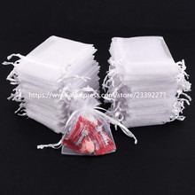 50pcs Organza Gift Bags Tulle Drawstring Candy Pouch Jewelry Packaging Bags Party Wedding Decoration Favor Dragee Bag White 5z 2024 - buy cheap