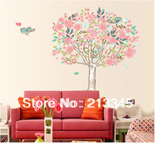 [Fundecor] love is beautiful new modern wall decals fashion decor wall stickers flowers tree removable pvc pink 9020 2024 - buy cheap