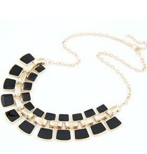 Collares colgantes modernos para mujer, Collar con cadena de enlace chapado largo, esmalte llamativo, joyería ostentosa 2024 - compra barato