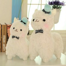 Cute Alpacasso Mud Horse Standing Topper Hat Alpaca Plush Toy Lovely Stuffed Animal Sheep Kids Doll Birthday Gift 38cm/50cm 2024 - buy cheap