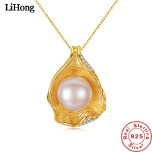 Alta joyería Collar de plata de ley 925 Concha diseño Natural de perlas collar pendiente para mujer Glamour de joyería 18k oro 2024 - compra barato