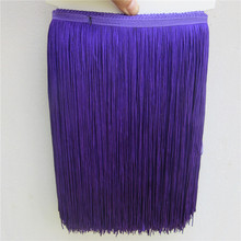 10 Meters Purple Polyester Lace Tassel Fringe Lace Trim Ribbon Sew Latin Dress Stage Garment Curtain Accessories 30cm Width 2024 - buy cheap