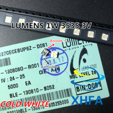 50 unids/lote retroiluminación de LED de lúmenes 1W 3V 3535, 3537 blanco iluminación LCD trasera para TV aplicación de TV 2024 - compra barato