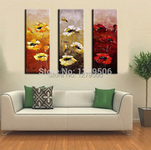 Hand Painted Abstract Oil Paintings On Canvas Hang Picture Daisy For Living Room Wall Decor Paintings 2024 - buy cheap