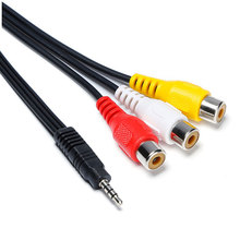 4 Poles 3.5mm Mini AV Male to 3RCA Female M/F Audio Video Cable Stereo 3.5 mm to 3 Rca For TV Box DVD CD Computer Sound Speaker 2024 - buy cheap