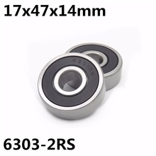 10Pcs 6303-2RS ball bearing 17x47x14 mm deep groove ball bearing High quality 6303RS 6303 2024 - buy cheap