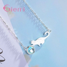 Newest Design Cute Cat Pendant for Girls Birthday Gifts Wholesale Original 925 Sterling Silver  Statement Jewelry 2024 - buy cheap