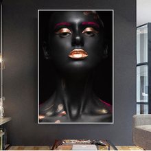 Sexy Makeup Black Girl Canvas Art Prints Modern Fashion Model Canvas Wall Paintings African Girls Wall Pictures For Home Decor 2024 - buy cheap