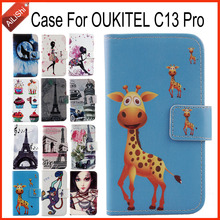 Funda AiLiShi para OUKITEL C13 Pro de lujo con tapa PU pintada OUKITEL Funda de cuero exclusiva 100% especial piel de la cubierta del teléfono + seguimiento 2024 - compra barato