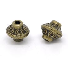 DoreenBeads-Cuentas espaciadoras de bicono de bronce antiguo, cuentas de 6x6mm, vendidas por paquete de 100 2024 - compra barato