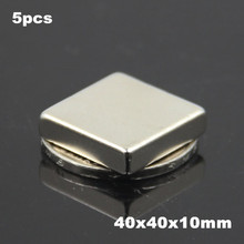 5pcs F40x40x10mm Super Powerful Strong Rare Earth Block NdFeB Magnet Neodymium N35 Magnets F40*40*10mm- Free Shipping 2024 - buy cheap