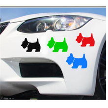 (100 pieces  /lot) Wholesale Funny dog vinyl stickers decals for car window car styling 2024 - buy cheap