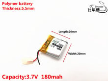 3,7 V 180mAH 552020 литий-ионный/литий-ионный перезаряжаемый аккумулятор для DVR,GPS,mp3,mp4 2024 - купить недорого