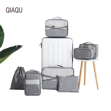 QIAQU 7 pcs / set Travel Storage Bag Set For Clothes Tidy Organizer Wardrobe Suitcase Organizer Bag Shoes Bag Travel accessories 2024 - buy cheap