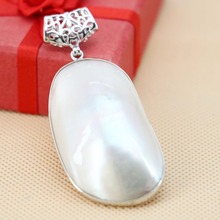 Colgante de abulón blanco L030 para mujer, accesorios de joyería con conchas móviles, joyería a la moda, bricolaje, venta al por mayor 2024 - compra barato