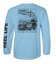 2020 Re * l L * fe Мужская Рыбацкая футболка с длинным рукавом UPF50 быстросохнущая рыболовная одежда спортивные рыболовные рубашки американский размер S-3XL белый 2024 - купить недорого