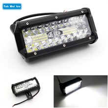 Tak-lâmpada de led wai lee para caminhão, acessório com barra de luz de trabalho, opções de 6.7 e 120w, 3 fileiras, para veículos suv 4x4 e ip68 2024 - compre barato