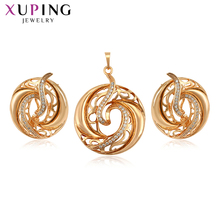 Xuping Big Round Exquisite Jewelry Sets for Women Gold Color Plated Ancient Environmental Copper Colorful Gifts 65409 2024 - buy cheap