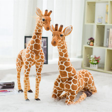 Jirafa de peluche gigante de 100-120cm, jirafa de simulación creativa, muñeco de Animal suave, accesorios para el hogar, regalo de cumpleaños para bebé, chico 2024 - compra barato